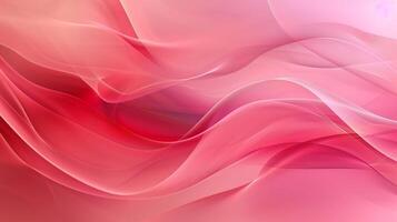 Red and pink background with three-dimensional smooth red waves. photo