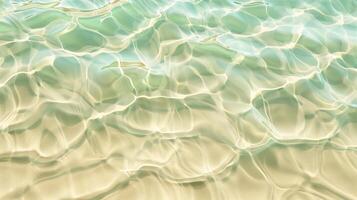 A texture of ripples on sand, with small waves on the surface, light green tint. photo