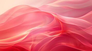 rojo y rosado antecedentes con tridimensional suave rojo ondas. foto