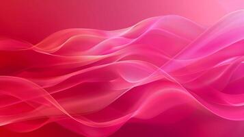 Red and pink background with three-dimensional smooth red waves. photo