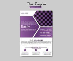 Business Solution Flyer Template Design. Business flyer design template for poster flyer. Graphic design layout with graphic elements and space for photo background. vector