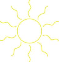 a sun with a yellow outline on a white background vector