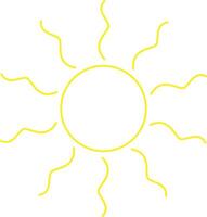 a sun with a yellow outline on a white background vector