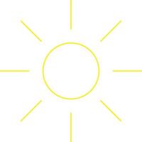 line Sun Icon for Brightness, Intensity Setting icon vector