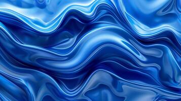 An abstract blue background with blurred waves and soft light. An abstract fluid shapes and elegant curves, modern minimalist design. photo