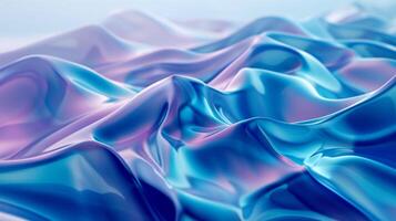 An abstract blue background with blurred waves and soft light. An abstract fluid shapes and elegant curves, modern minimalist design. photo