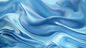 An abstract blue background with blurred waves and soft light. An abstract fluid shapes and elegant curves, modern minimalist design. photo