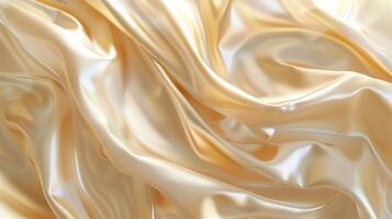 An abstract biege curved silk texture. Wavy fluid modern deluxe background. photo