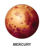 Mercury planet. Illustration isolated on white background vector