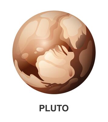 Pluto planet. Illustration isolated on white background