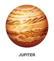 Jupiter planet. Illustration isolated on white background vector