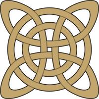 gold celtic knot. Ornament of ancient European peoples. The sign and symbol of the Irish, Scots, Britons, Franks vector