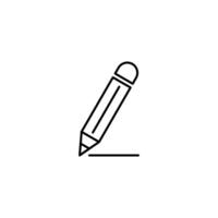 Pencil student icon flat vector