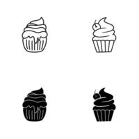 cupcakes icon flat illustration vector