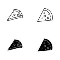 Pizza icono plano ilustración vector