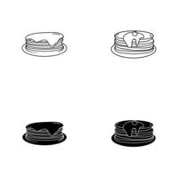 pancake icon flat illustration vector