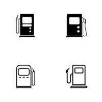 petrol pump icon flat illustration vector