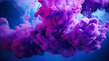 White acrylic colors and ink in water. Abstract background. photo