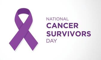 illustration of National Cancer Survivors Day vector