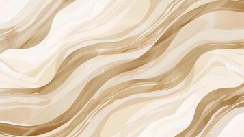 An abstract illustrated print in light beige and darker beige, thick swirling stripes. photo