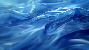 An abstract blue background with blurred waves and soft light. An abstract fluid shapes and elegant curves, modern minimalist design. photo