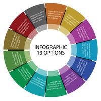 13 point infographics or 13 options infographic vector