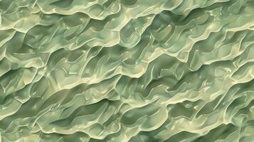 A texture of ripples on sand, with small waves on the surface, light green tint. photo