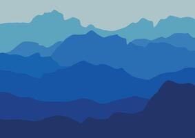 Mountains panorama. Illustration in flat style. vector