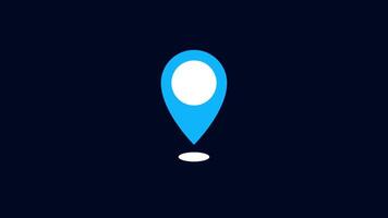 location pointer animated icon. Location Pin pointer on Map animated. video