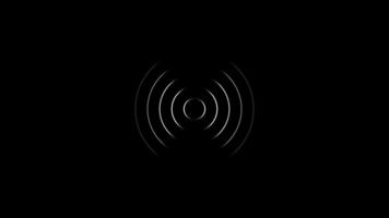 Radio wave station signal animated. Radio waves signal animation. video