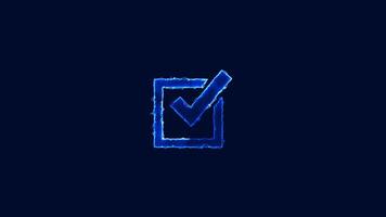 shield check mark icon animation. Success, correct or right choice icon animation. video