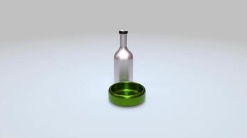 Minimalist Metal Bottle and Dish video