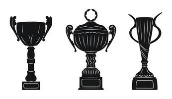 Sketch of trophy. Victory symbol. Flat graphic illustrations isolated on white background vector