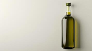 Olive oil bottle ad background with copyspace, vegetable oil commercial produce, food industry and retail photo