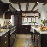 Bespoke kitchen design, country house and cottage interior design, English countryside style renovation and home decor photo