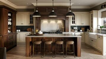 Bespoke kitchen design, country house and cottage interior design, English countryside style renovation and home decor photo