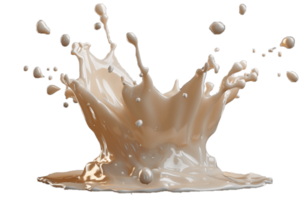 crema spruzzo isolato su trasparente sfondo, crema spruzzo , crema corona spruzzata, . png