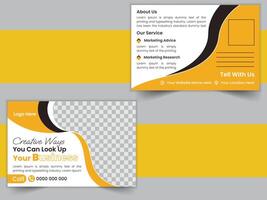 Corporate Business Post Card Design vector