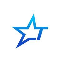 Stylist Initial T Star Logo vector