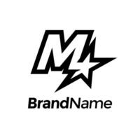 Modern and Stylist Initial M Star Logo vector