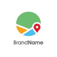 Modern Initial O Maps Location Logo vector