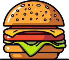plano ícone X-Burger, Hamburguer de queijo ícones símbolos png