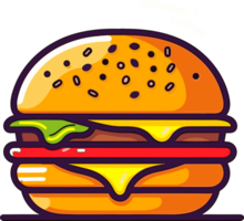 plano ícone X-Burger, Hamburguer de queijo ícones símbolos png