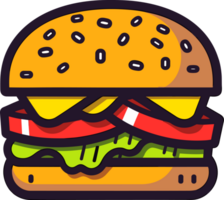 plano ícone X-Burger, Hamburguer de queijo ícones símbolos png