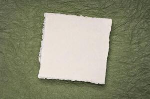 sheet of white Khadi rag paper photo