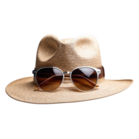 sombrero con gafas de sol transparente imagen png