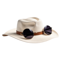 sombrero con gafas de sol transparente imagen png