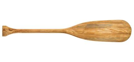 old wooden canoe paddle photo