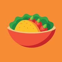 Taco Fiesta in a Bowl vector