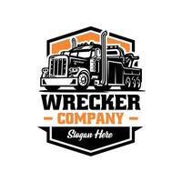 Wrecker Company Ready Made Logo Template Emblem. Best for Towing Related Industry vector